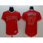 MLB Los Angeles Angels of Anaheim 17 Red Shohei Ohtani Flexbase Authentic Collection Stitched Men Jersey