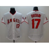 MLB Los Angeles Angels of Anaheim 17 Shohei Ohtani White Flexbase Authentic Collection Stitched Men Jersey