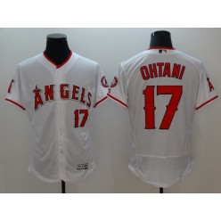 MLB Los Angeles Angels of Anaheim 17 Shohei Ohtani White Flexbase Authentic Collection Stitched Men Jersey