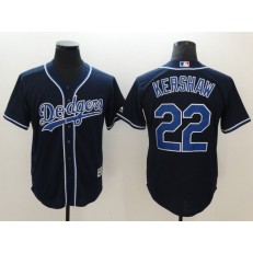 MLB Los Angeles Dodgers 22 Clayton Kershaw Black Fashion Cool Base Stitched Men Jersey