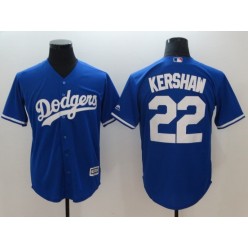 MLB Los Angeles Dodgers 22 Clayton Kershaw Blue Alternate Cool Base Men Jersey