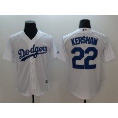 MLB Los Angeles Dodgers 22 Clayton Kershaw White Home Cool Base Men Jersey