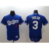MLB Los Angeles Dodgers 3 Chris Taylor Blue Flexbase Men Jersey