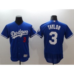MLB Los Angeles Dodgers 3 Chris Taylor Blue Flexbase Men Jersey