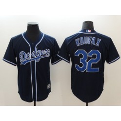 MLB Los Angeles Dodgers 32 Sandy Koufax Black Fashion Cool Base Stitched Men Jersey