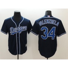 MLB Los Angeles Dodgers 34 Fernando Valenzuela Black Fashion Cool Base Stitched Men Jersey
