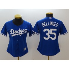 MLB Los Angeles Dodgers 35 Cody Bellinger Blue Alternate Stitched Women Jersey