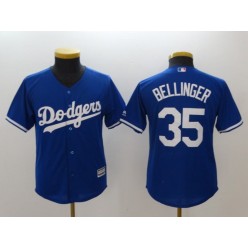 MLB Los Angeles Dodgers 35 Cody Bellinger Blue Alternate Stitched Youth Jersey