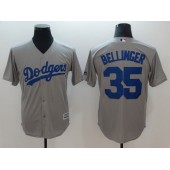 MLB Los Angeles Dodgers 35 Grey Alternate Road Cool Base Men Jersey