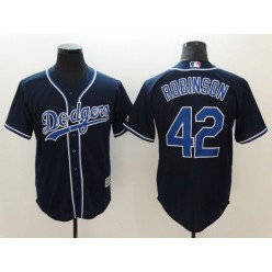 MLB Los Angeles Dodgers 42 Jackie Robinson Black Fashion Cool Base Stitched Men Jersey