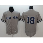 MLB New York Yankees 18 Didi Gregorius Grey Flexbase Authentic Collection Stitched Men Jersey