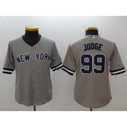 MLB New York Yankees 99 Aaron Judge Gray Cool Base Youth Jersey