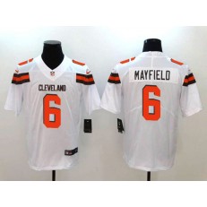 Cleveland Browns 6 Baker Mayfield White Vapor Untouchable Limited Nike NFL Jersey