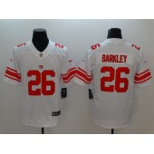 New York Giants 26 Saquon Barkley White Vapor Untouchable Player Limited Nike NFL Jersey