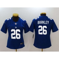 Women Nike New York Giants 26 Saquon Barkley Royal Vapor Untouchable Limited NFL Jersey