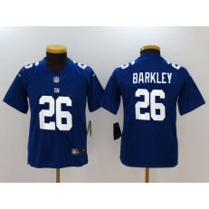 Youth Nike New York Giants 26 Saquon Barkley Royal Vapor Untouchable Limited NFL Jersey