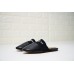 GIVENCHY PARIS FLAT BLACK LEATHER MULES WITH WHITE LOGO