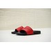 GIVENCHY PARIS FLAT BLACK RED RUBBER SANDALS WITH RED LOGO