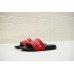 GIVENCHY PARIS FLAT BLACK RED RUBBER SANDALS WITH WHITE LOGO