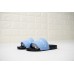 GIVENCHY PARIS SANDAL BLACK LIGHT BLUE WHITE LOGO