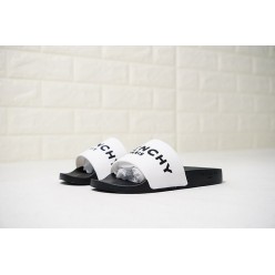 GIVENCHY PARIS SANDAL BLACK WHITE BLACK LOGO