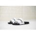 GIVENCHY PARIS SANDAL BLACK WHITE BLACK LOGO