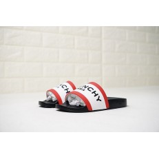 GIVENCHY PARIS SANDAL BLACK WHITE RED BLACK LOGO