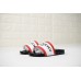 GIVENCHY PARIS SANDAL BLACK WHITE RED BLACK LOGO