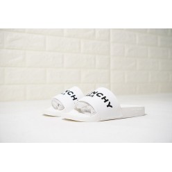 GIVENCHY PARIS SANDAL WHITE BLACK LOGO