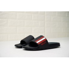 BALLY SAXOR MEN'S BLACK RED RUBBER SLIDE