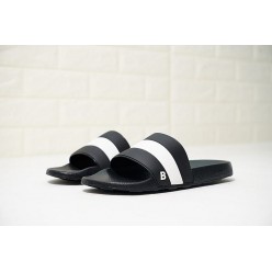 BALLY SLETER MEN'S BLACK AND WHITE RUBBER SLIDE