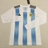 Argentina Home 2018 FIFA World Cup Long Sleeve Thailand Soccer Jersey