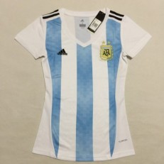 Argentina Home Women 2018 FIFA World Cup Thailand Soccer Jersey