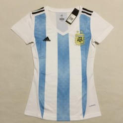 Argentina Home Women 2018 FIFA World Cup Thailand Soccer Jersey