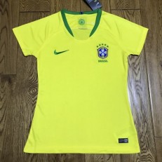 Brazil Home Women 2018 FIFA World Cup Thailand Soccer Jersey