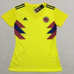 Colombia Home Women 2018 FIFA World Cup Thailand Soccer Jersey