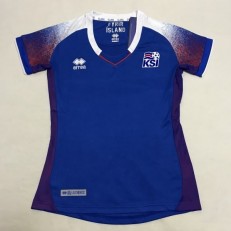 Iceland Home Women 2018 FIFA World Cup Thailand Soccer Jersey