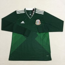 Mexico Home 2018 FIFA World Cup Long Sleeve Thailand Soccer Jersey