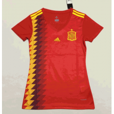 Spain Home Women 2018 FIFA World Cup Thailand Soccer Jersey