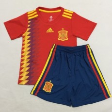 Spain Home Youth 2018 FIFA World Cup Thailand Soccer Jersey