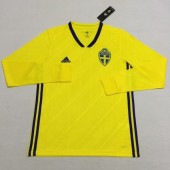 Sweden Home 2018 FIFA World Cup Long Sleeve Thailand Soccer Jersey