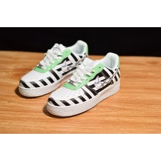 NIKE AIR FORCE 1 LOW UPSTEP WHITE BLACK STRIPE 596728-919