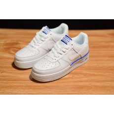 NIKE W AIR FORCE 1 LOW WHITE BLUE FIVE STARS 596728-019