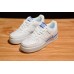 NIKE W AIR FORCE 1 LOW WHITE BLUE FIVE STARS 596728-019