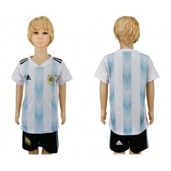 Argentina Home Youth 2018 FIFA World Cup Soccer Jersey