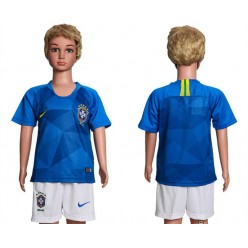 Brazil Away Youth 2018 FIFA World Cup Soccer Jersey