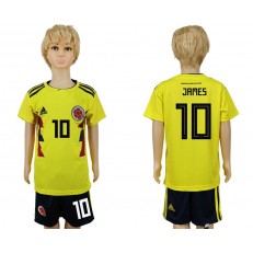 Colombia 10 JAMES Home Youth 2018 FIFA World Cup Soccer Jersey