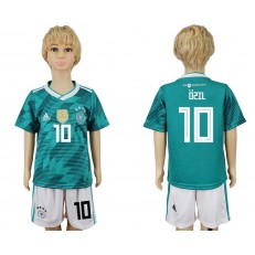 Germany 10 OZIL Away 2018 FIFA World Cup Youth Soccer Jersey