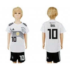 Germany 10 OZIL Home Youth 2018 FIFA World Cup Soccer Jersey