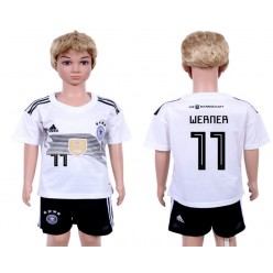 Germany 11 WERNER Home Youth 2018 FIFA World Cup Soccer Jersey